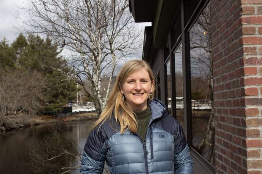 Erin Griffin stands outside of Nori's in Saranac Lake.