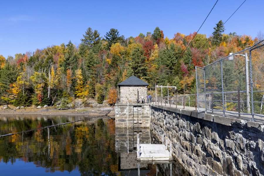 a stone dam