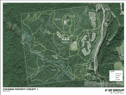 A map shows one of the concepts proposed for a luxury resort and housing complex in Jay.