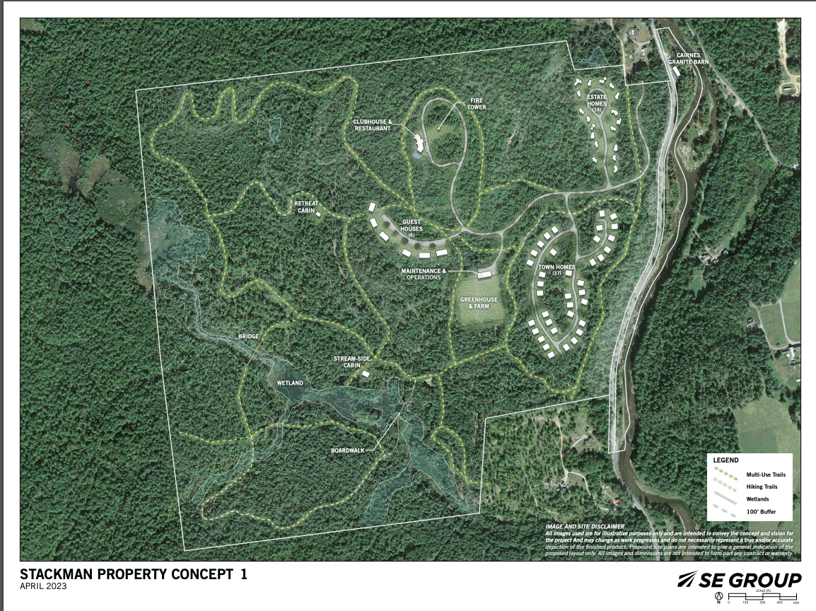 A map of proposed Jay subdivision before APA