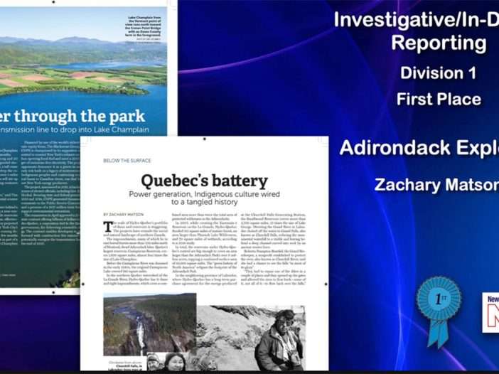 screenshot of zach's award-winning article