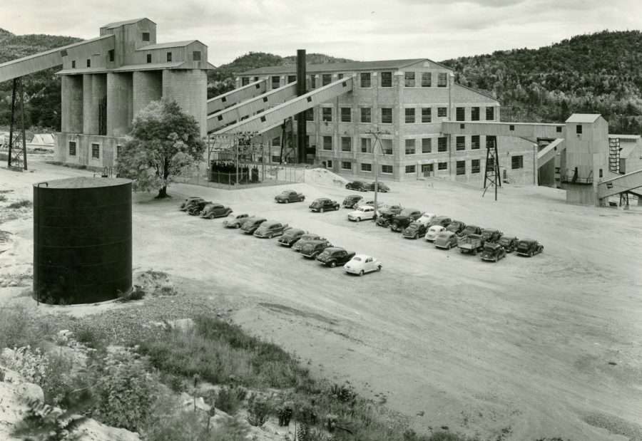 The No. 7 concentrating and sintering mill shortly after its construction during World War II. Courtesy the Adirondack History Museum.