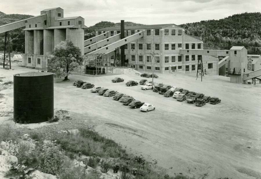 The No. 7 concentrating and sintering mill shortly after its construction during World War II. Courtesy the Adirondack History Museum.
