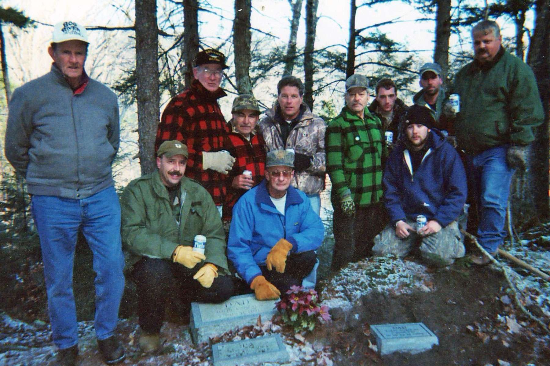 gathering in the woods