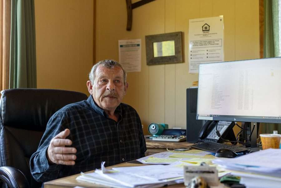 man at a desk