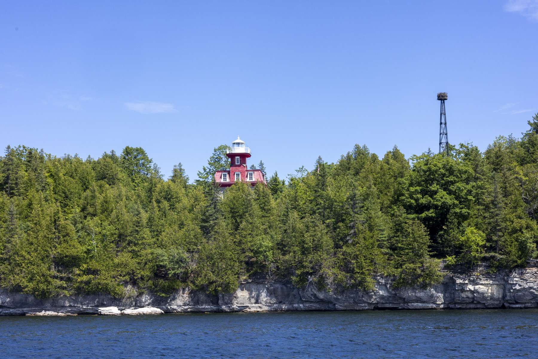 The historic lighthouse on Valcour's Bluff Point was built in the late 1800s. 