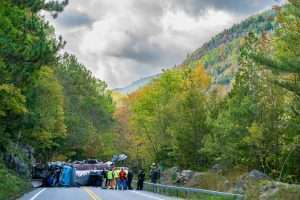 Tanker truck crash results in tarry spill
