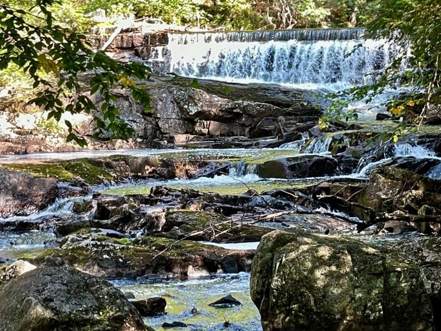 waterfall over a small stream