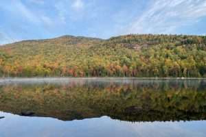 Fall color unfolding across the Adirondacks