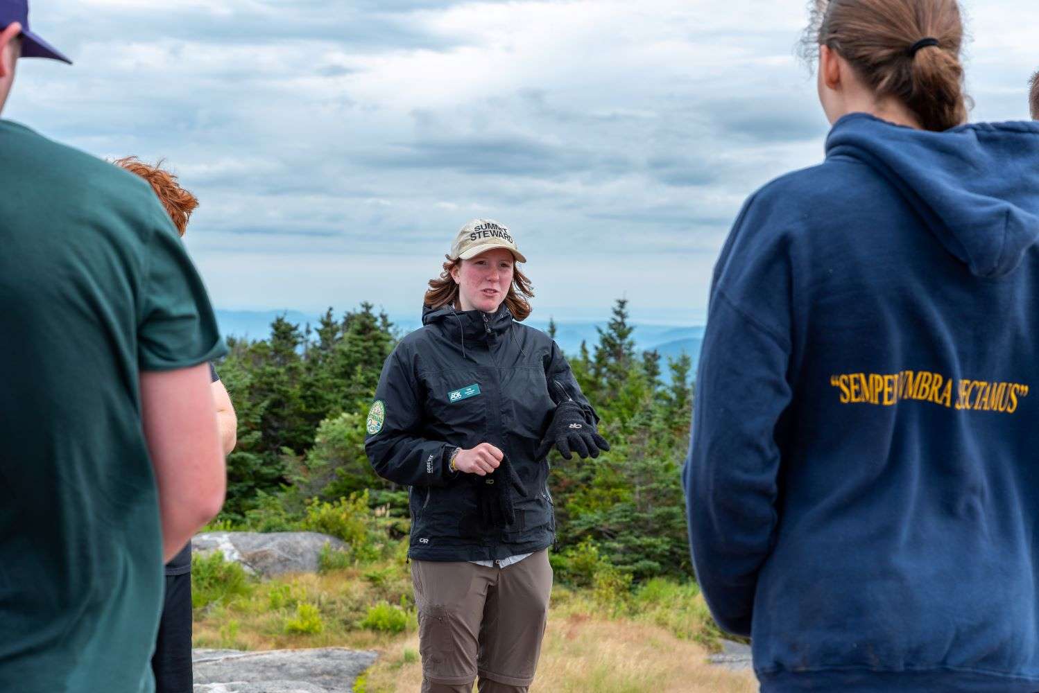 Summit steward Katie Leton made the initial discovery of dwarf willow on Algonquin. Photo courtesy of Adirondack Mountain Club