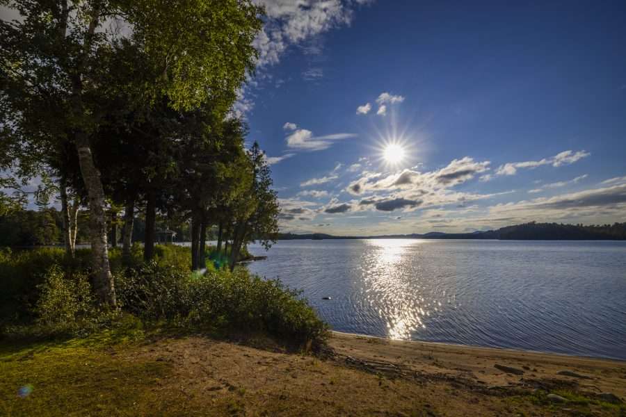 View of Little Tupper Lake from "Camp on a Point," the former summer residence of Marylou Whitney and John Hendrickson, which is now for sale.
