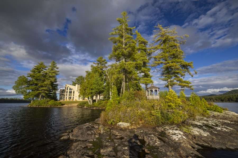 Camp on a Point on Little Tupper Lake