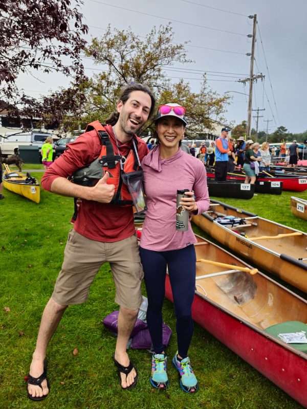 couple by canoe