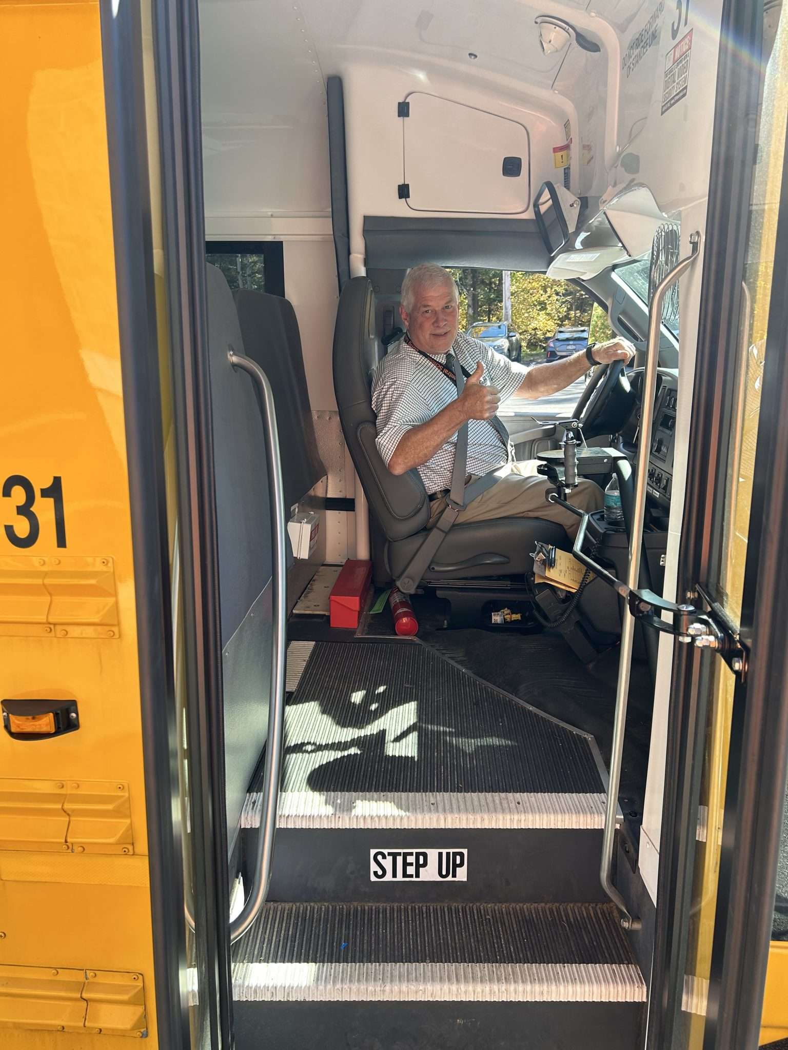David Snide drives a school bus
