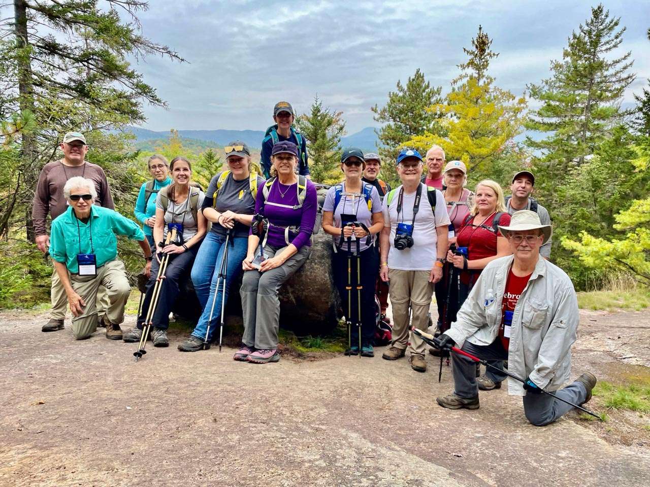 Hikers from the North Country Trail Association, which was meeting in the Adirondacks  for its annual celebration. Photo by Tim Rowland