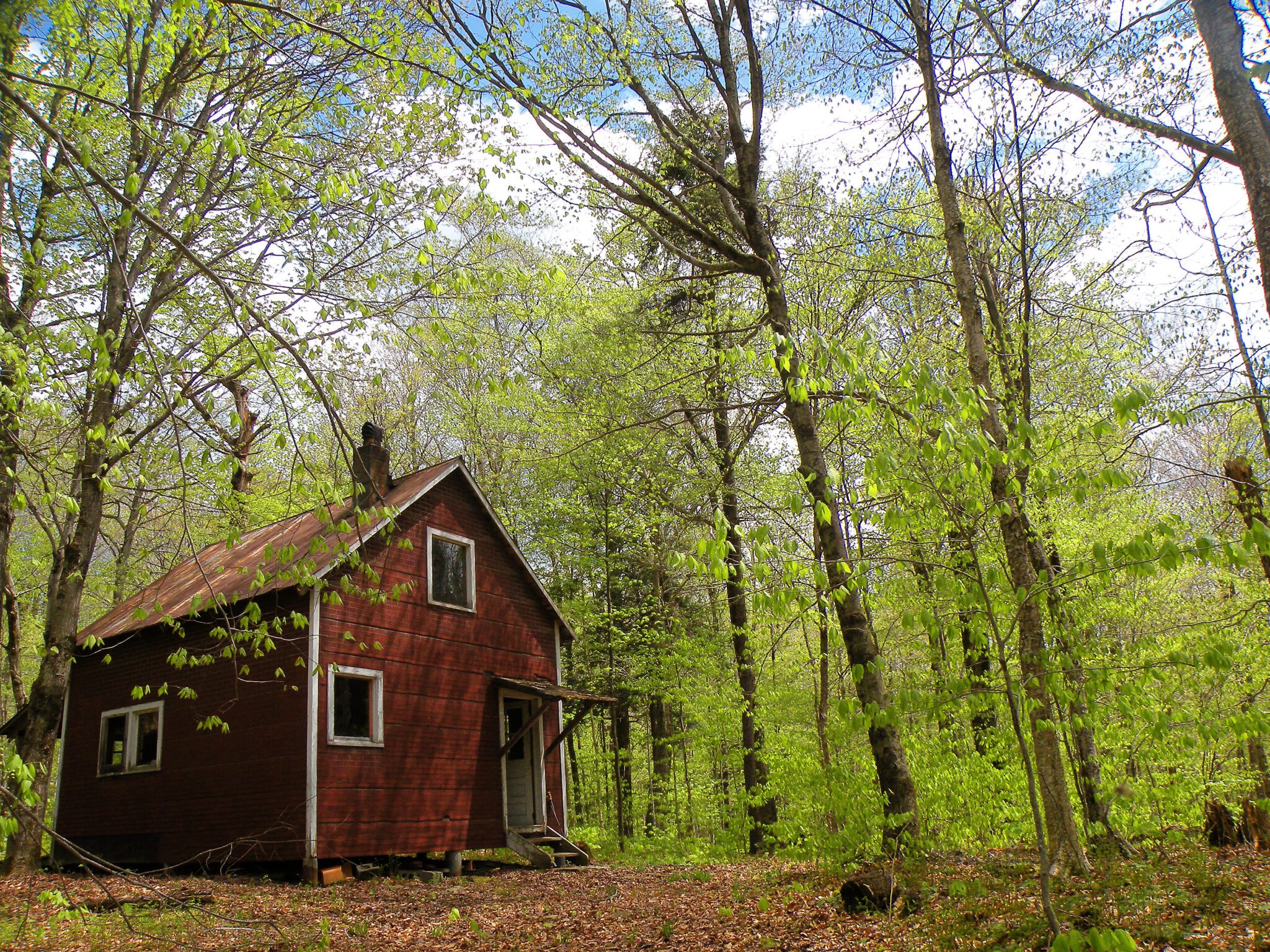 A non-conforming structure, the Hillabrandt Rod & Gun Club cabin, is seen in the Ferris Lake Wild Forest