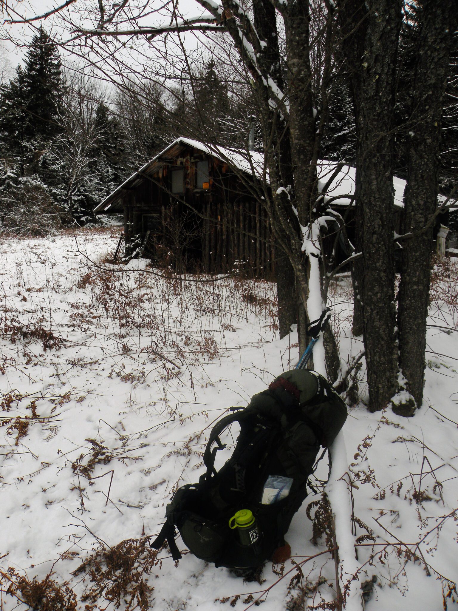 The Otterbrook Tract cabin, a non-conforming structure, in the Five Ponds Wilderness
