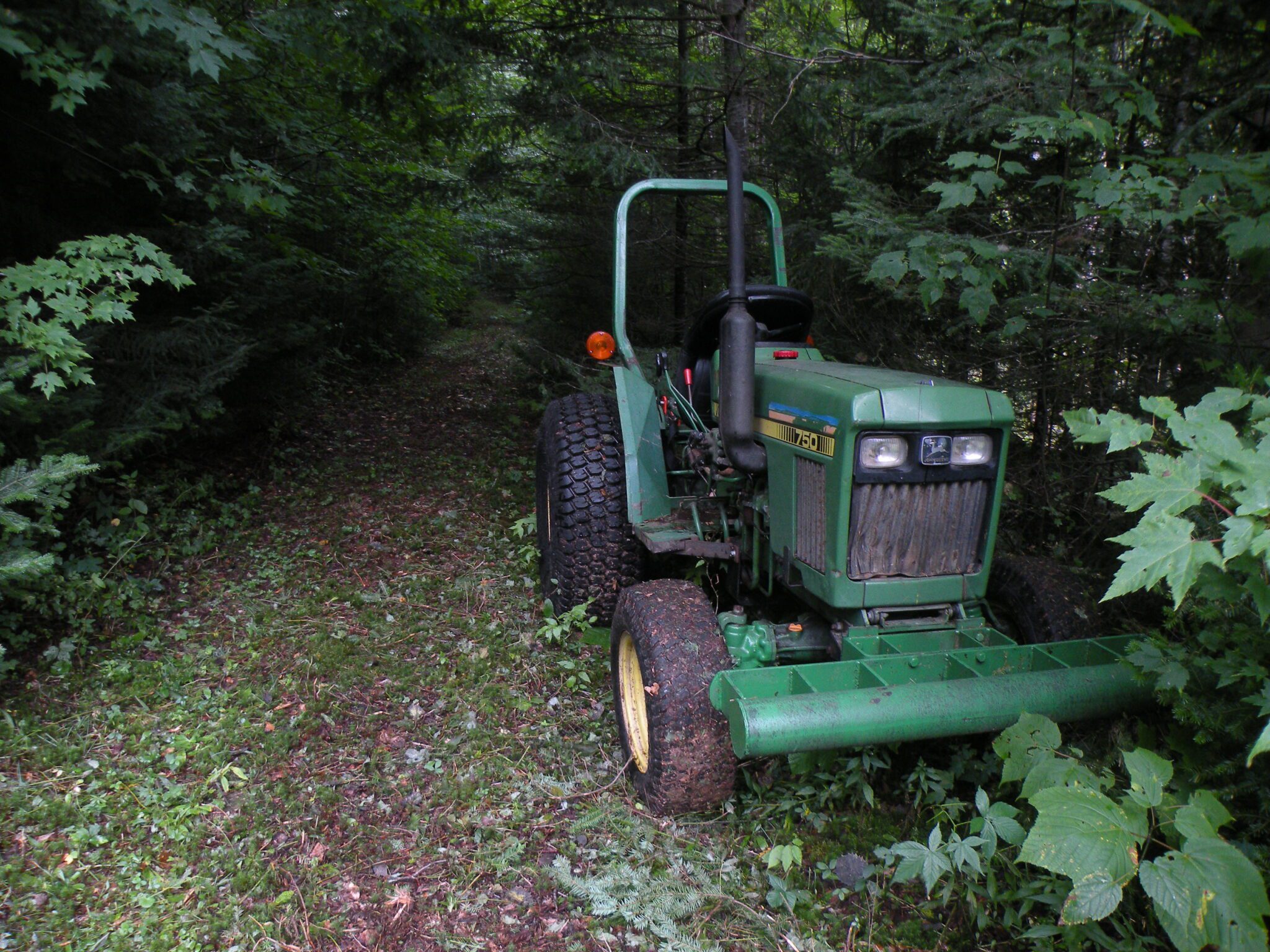 DEC John Deere mower observed parked on the Wilson Ridge Trail near Little Moose Lake in 2021.