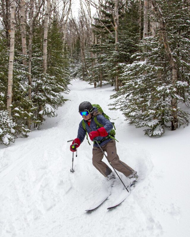 man skiing