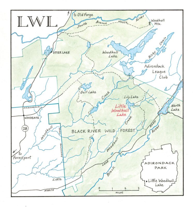 little woodhull lake map