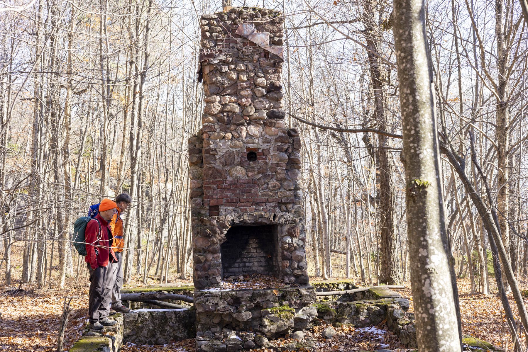 The remains of the fire observer's cabin. Photo by Mike Lynch
