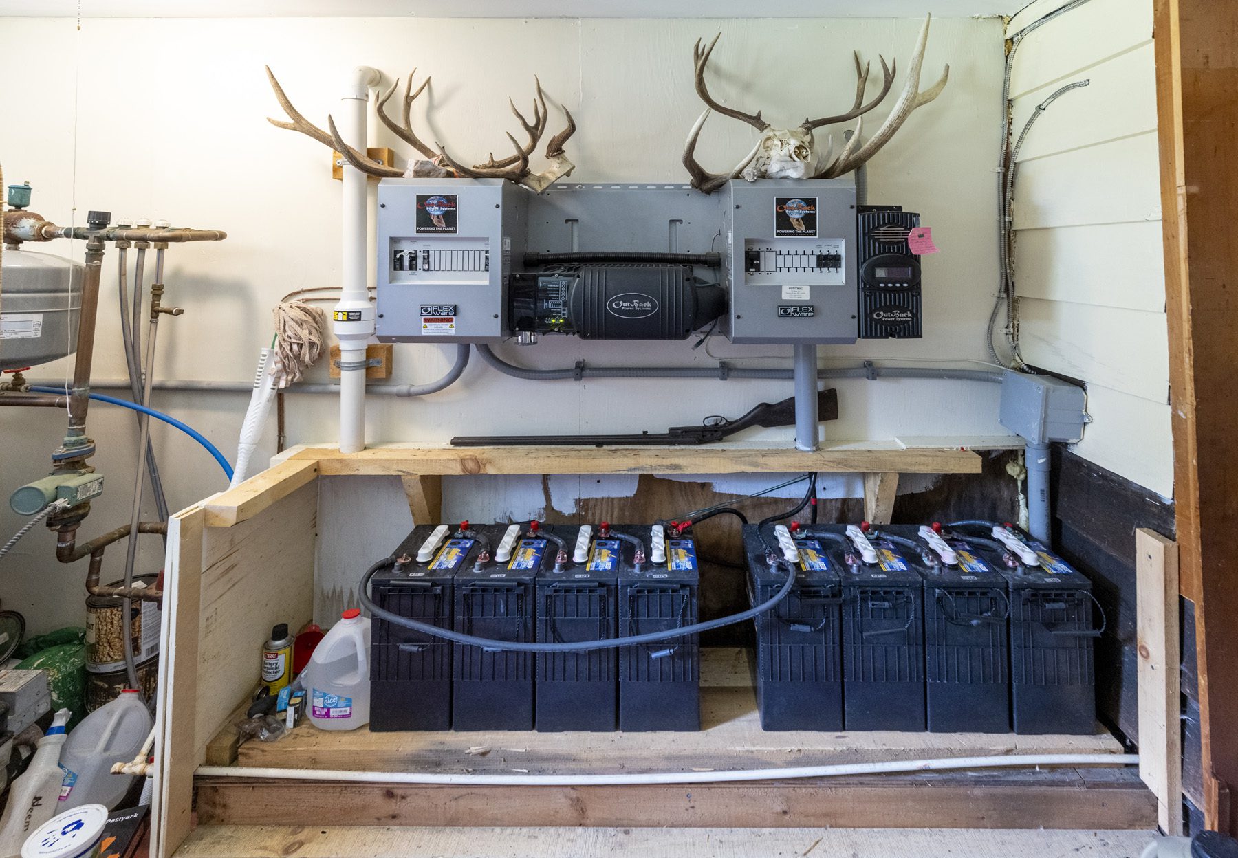 The battery storage unit for Rodney Morgan and Donna Kagiliery