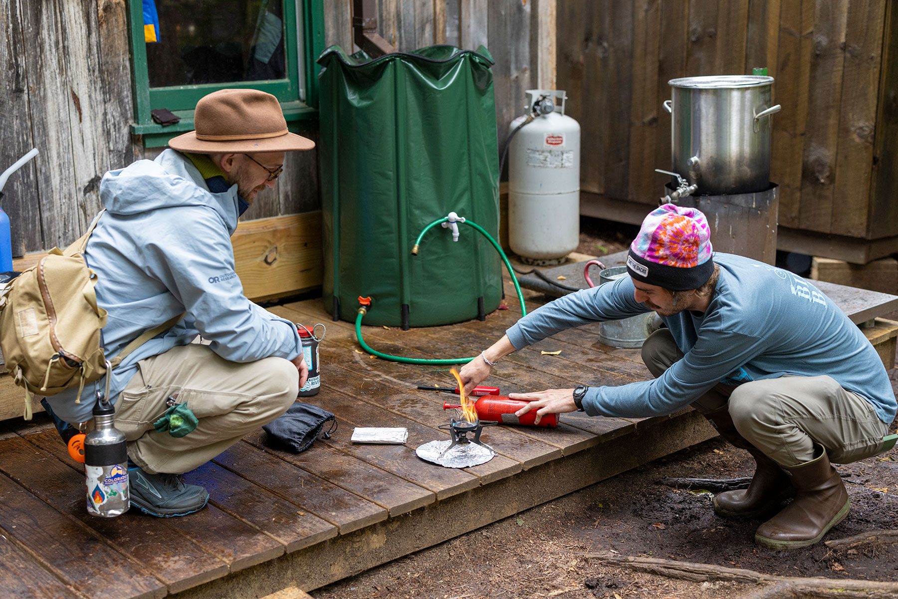 two young people working together during an Adirondack Semester