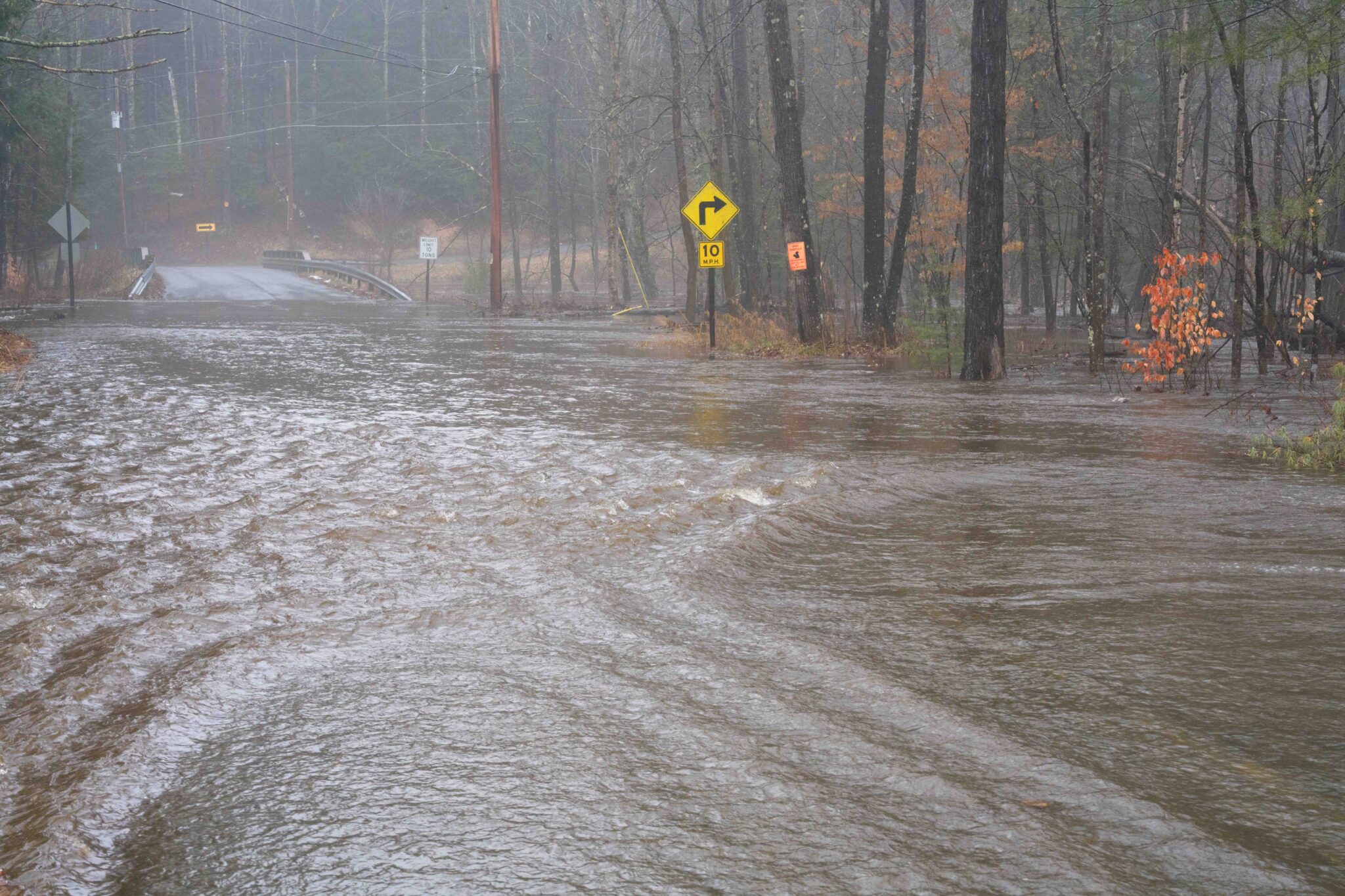 flooding causing a road closure