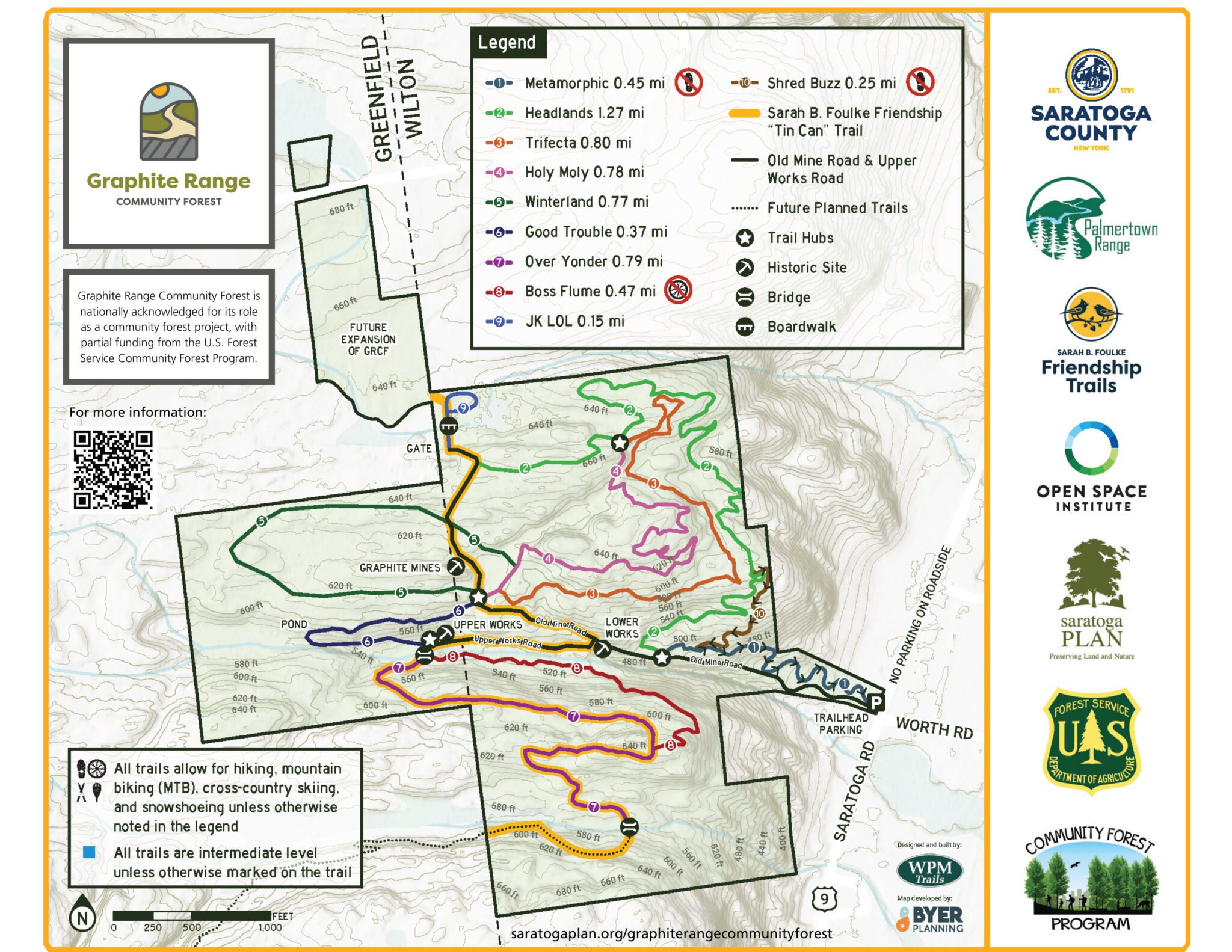 Map of the Graphite Range Community Forest.