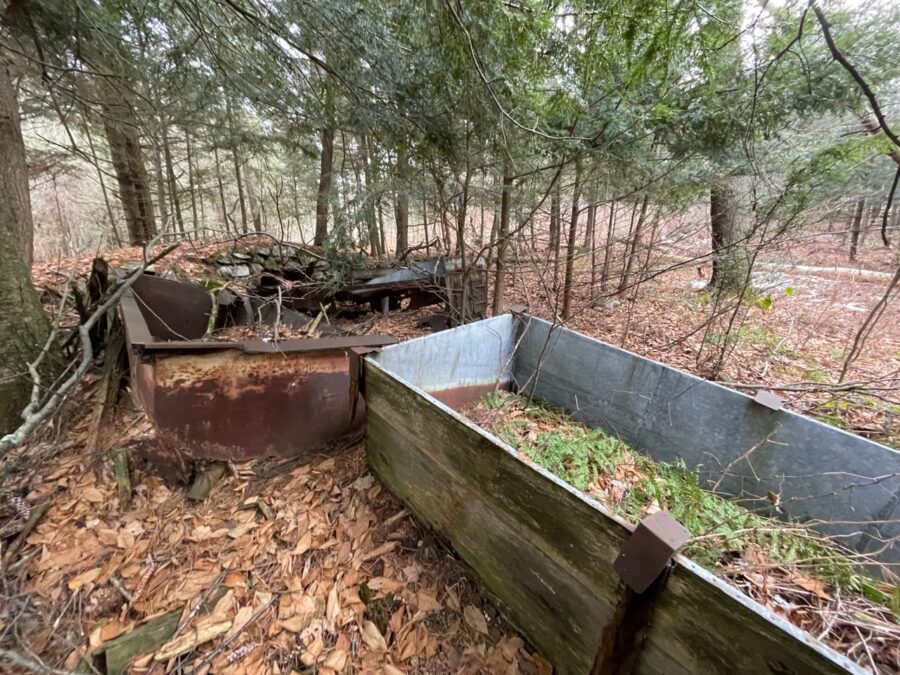 Remains of an old sugar shack.
