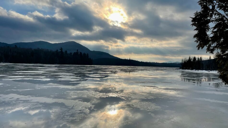 The Alder Brook Mountains over Mud Pond.