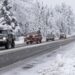 cars on a snowy road