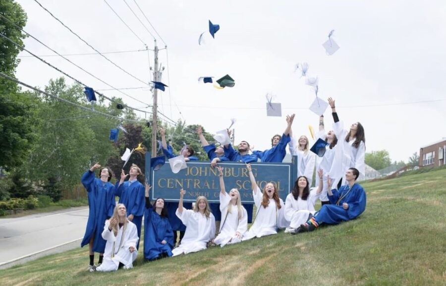 The graduating class of Johnsburg Central School in 2023. Photo source: Johnsburg Central School Facebook page
