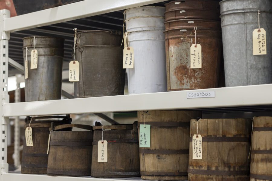 historic barrels and pails