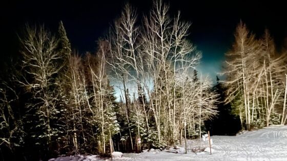Night time is the right time, for skiing at Cascade