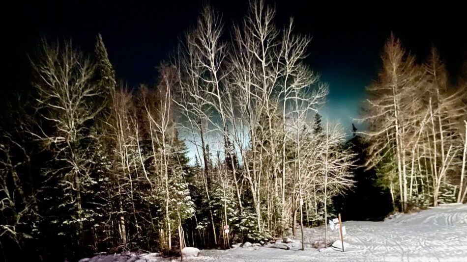 night skiing at cascade