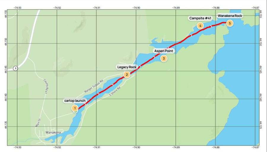 paddle route on oswegatchie