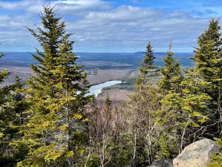 Debar Pond from Baldface Mountain.
