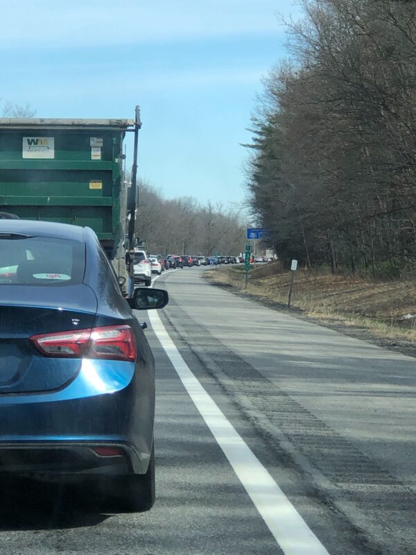 traffic jam on solar eclipse day