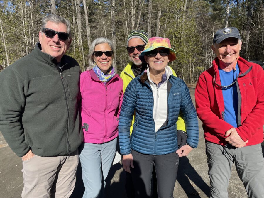 group of hikers on eclipse day