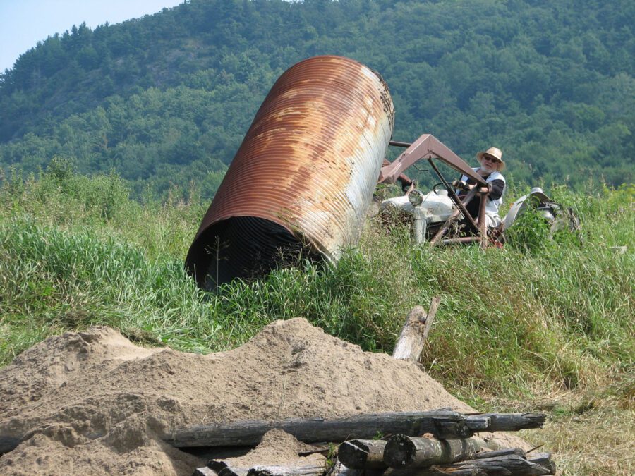 Artist Edward Cornell at the art farm