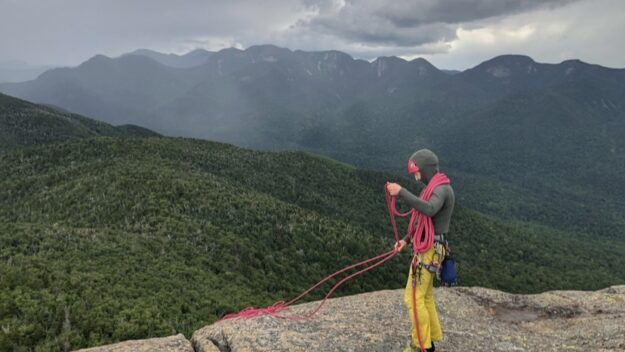 Adirondack forest ranger Robbi Mecus on Noonmark