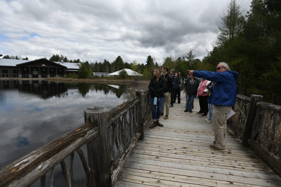 wild center wooden walkway