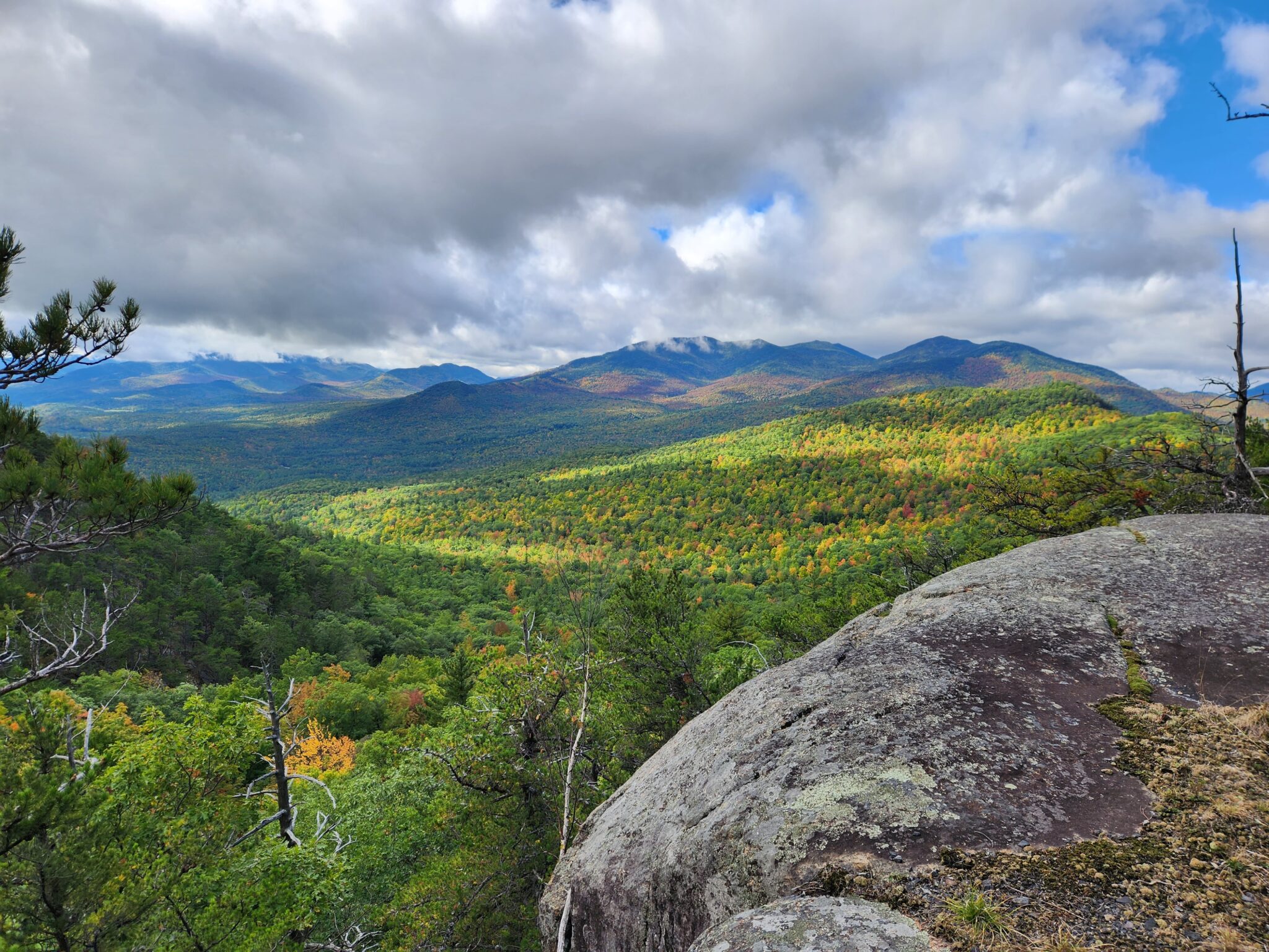 View from Rattlesnake Knob in the Four Peaks Tract in Jay looking toward the Sentinel Range. Part of the Adirondack Park