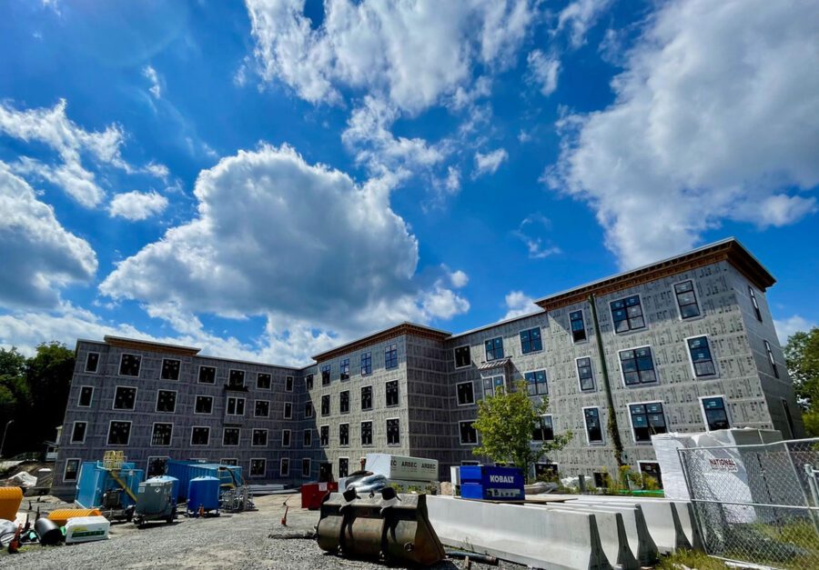 The Loft apartments under construction in Saranac Lake.