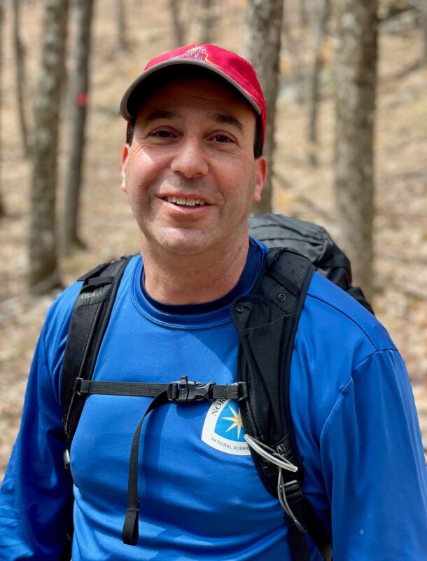 Bob Rosati on a trail