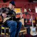 Ralph Lane, multi-instrumentalist and luthier from Crown Point, playing a 1959 Kay Barney Kessel, named after the American jazz guitarist, at 22 Pawn in Essex.