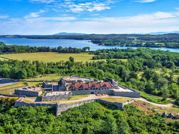 Fort Ticonderoga from the air. Photo by Carl Heilman II