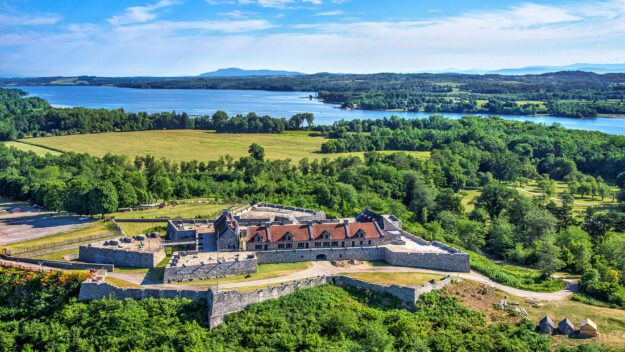 Fort Ticonderoga from the air. Photo by Carl Heilman II