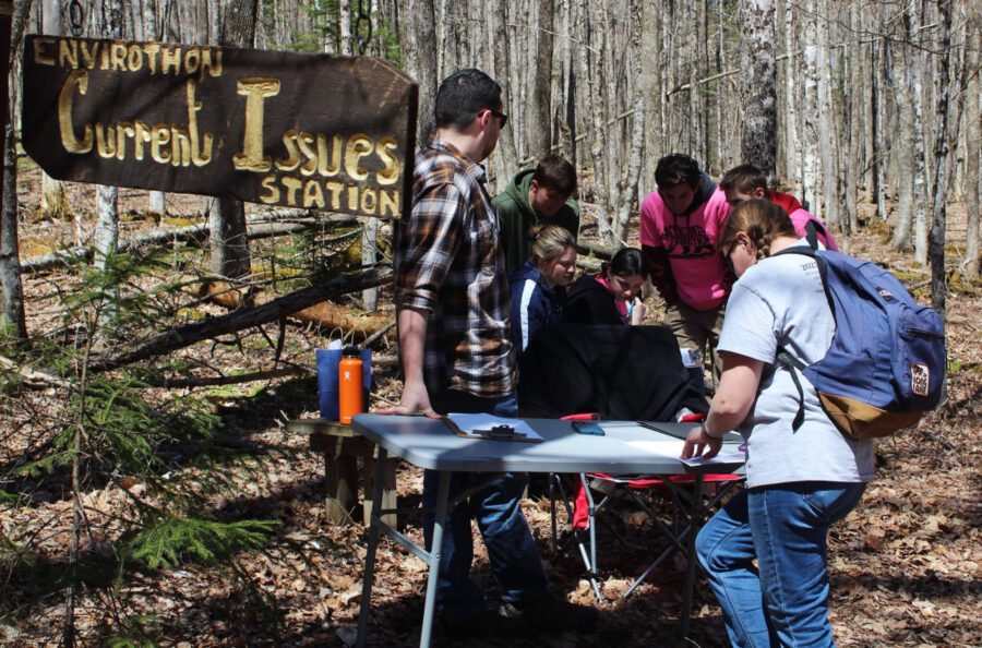 Envirothon station with students